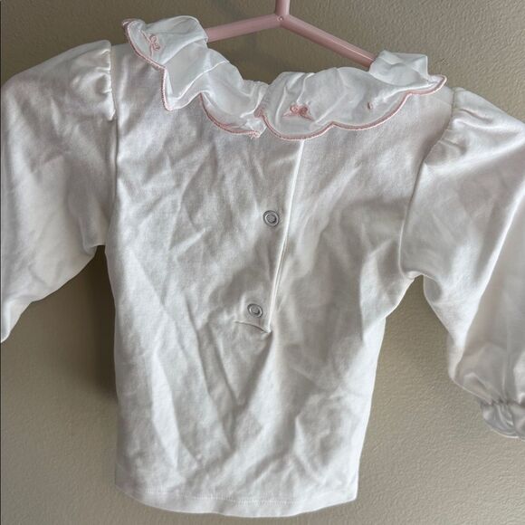 Baby club chic white top with bow collar detail size 9-12 months - Picture 5 of 6